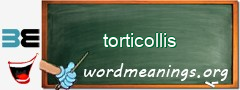 WordMeaning blackboard for torticollis